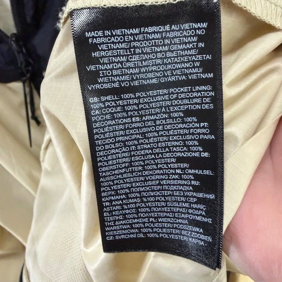 The North Face Cyclone Hooded Jacket Mens L Black Beige Windbreaker Outdoor - Picture 15 of 16
